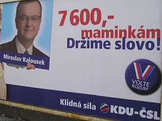 Volební billboard KDU-ČSL