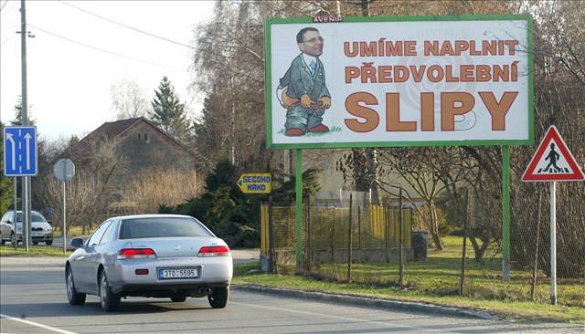 Parodie na pedvolební billboard