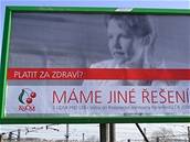 Volební billboard komunist z kampan do snmovních voleb 2006.