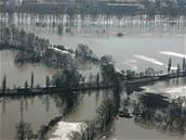 Rozlitá Morava u Napajedel