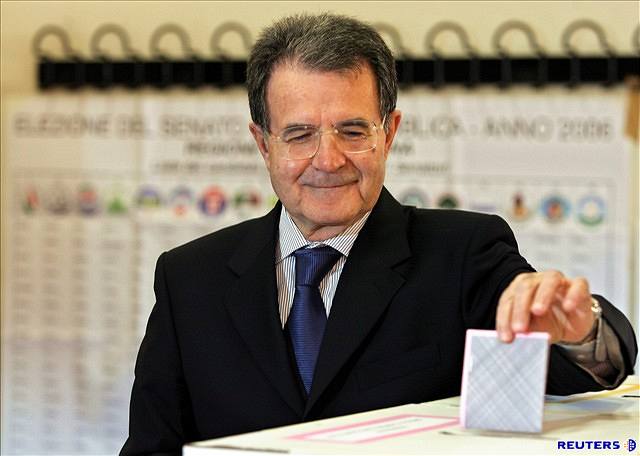 Romano Prodi svj hlas odevzdal u v nedli