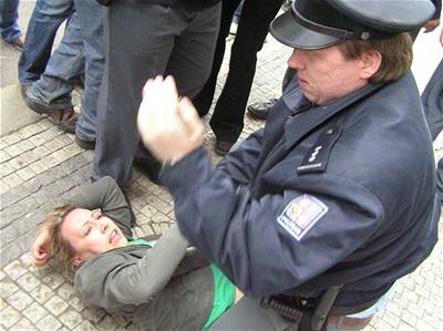 ermák zbil kandidátku zelených pi protestu proti pochodu neonacist.