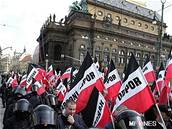 Demonstrace radikál v Praze
