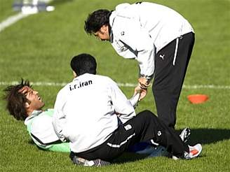 Trénink fotbalist Íránu