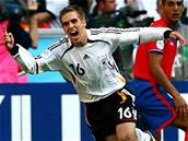 Philipp Lahm slaví první gól MS 2006