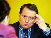 Ji�í Paroubek p�i rozhovoru s Michaelou Jílkovou 