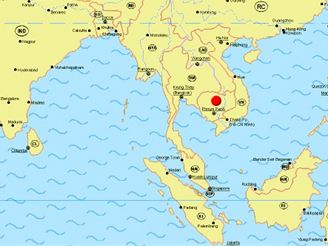 Kamboda - mapa