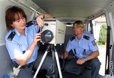 Policie pi Krytofech pravideln kontroluje dodrování rychlosti. Ilustraní foto