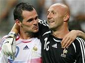 Willy Sagnol a Fabien Barthez