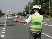 Proputní policisté slouili na ulici. Ilustraní foto.