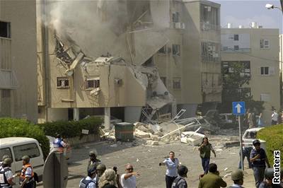 Zícený dm v Hizballáhem ostelovaném mst Haifa
