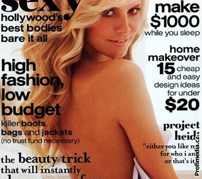Thotná Heidi Klumová na titulní stran srpnového ísla magazínu Jane