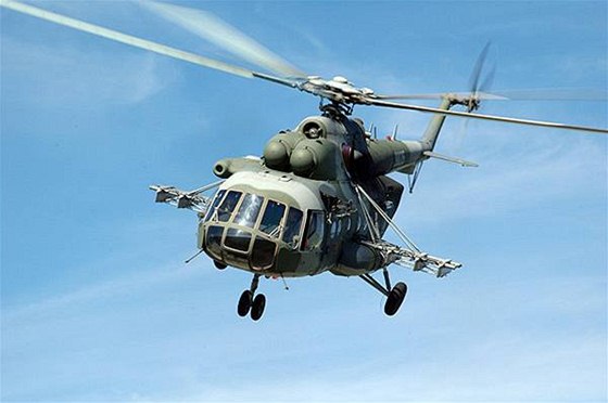 Transportní vrtulník Mi-171Š z přerovské vrtulníkové základny.