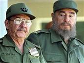 Fidel Castro a jeho bratr Raúl