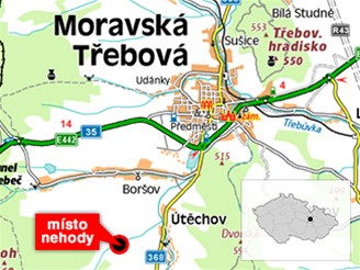 Msto nehody ultralehkho letadla nedaleko Moravsk Tebov