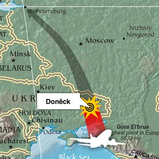 Msto havrie letadla - Donck / Ukrajina