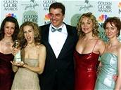 Hrdinové Sexu ve mst se radují ze Zlatého globu za Nejlepí televizní komediální seriál (leden 2000)