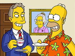Simpsonovi - Homer a Tony Blair