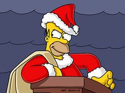 Simpsonovi - Homer jako Santa Claus
