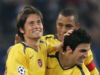 Rosický, Arsenal: oslava gólu