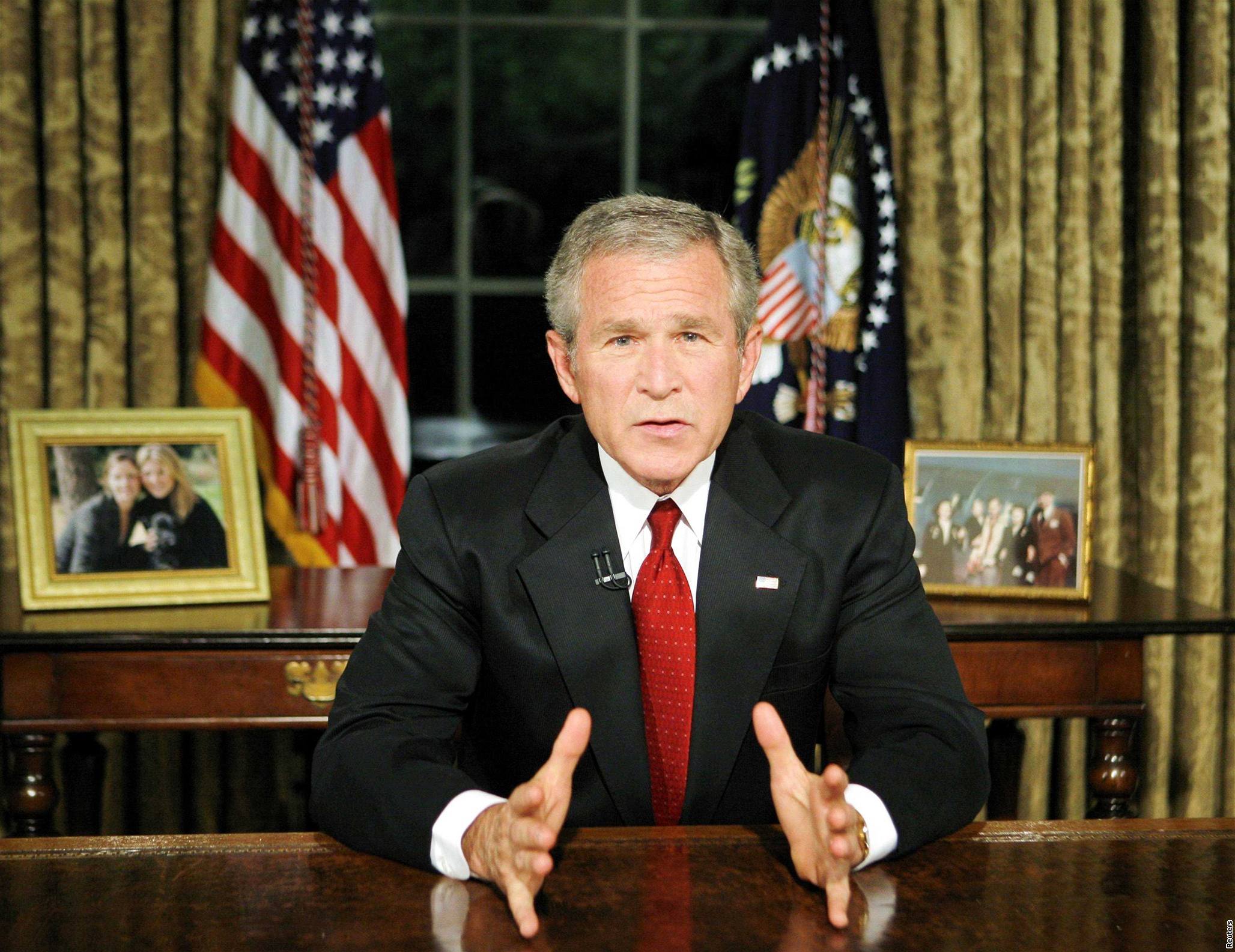 Prezident Bush je p�esv�d�en, �e dovede válku s terorismem k vít�znému konci