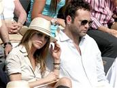 Jennifer Anistonová a Vince Vaughn na finále dvouhry mu Roland Garros