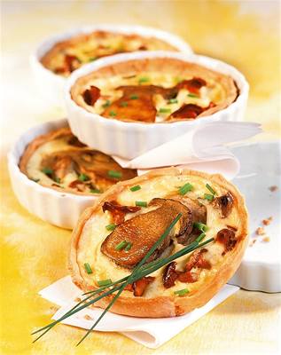 Mini quiche s houbami a paitkou