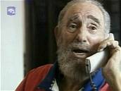 Fidel Castro se objevil v televizi. 