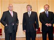 Václav Klaus p�ijal na Hrad� komunisty.