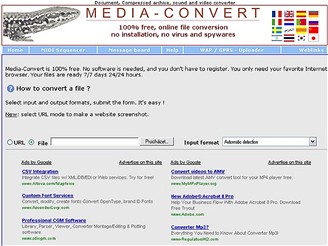 On-line sluba konvertování médií - Media Convert