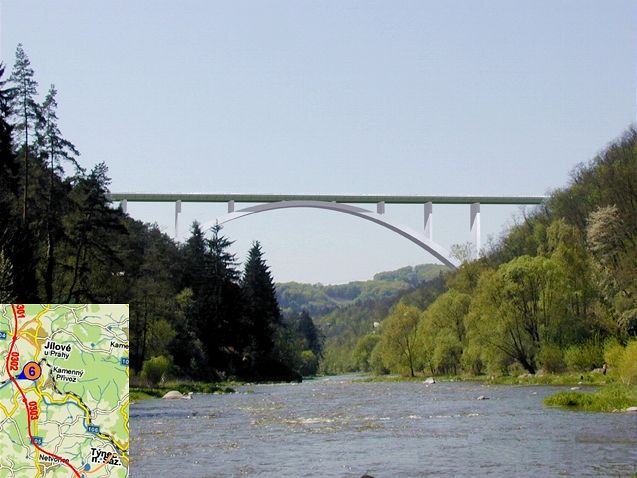 Vizualizace dálniního mostu pes Sázavu