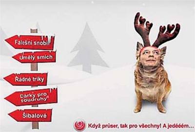 Fotomontá vánoní reklamy Vodafone
