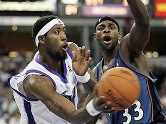 Sacramento - Washington, John Salmons a Brendan Haywood