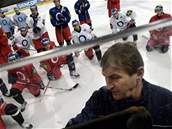 Trénink hokejové reprezentace