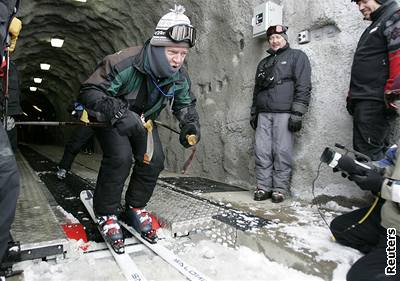 Lyaský tunel v americkém stedisku Snowbird