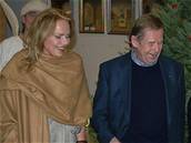Bývalý eský prezident Václav Havel s manelkou Dagmar