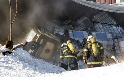 Hasii likvidovali havárii kamionu na Havlíkobrodsku