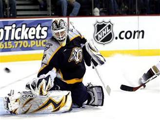 Nashville - Anaheim: Tomá Vokoun zasahuje