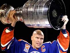 Mark Messier jako vítěz Stanley Cupu
