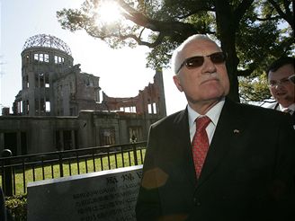 Prezident Klaus na návštěvě Hirošimy