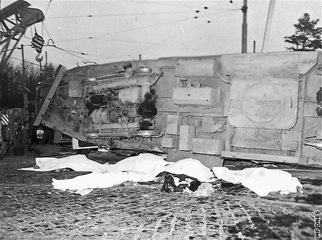 Nehoda tramvaje 17. února 1982 na pejcharu.