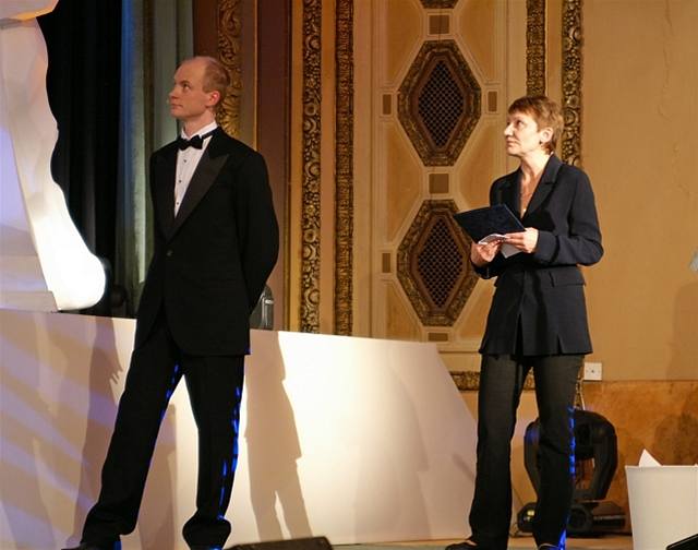 Nominace na ceny eský lev - moderátor veera Jan Buda a filmová kritika Mirka Spáilová, 10.2.2007 