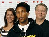 Cameron Diaz, Pharrell Williams a Al Gore pedstavují koncert Live Earth - Los...