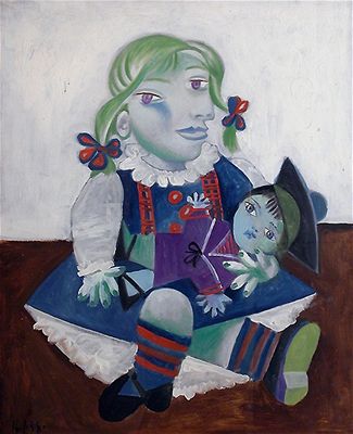 Pablo Picasso - Maya s panenkou (1938)