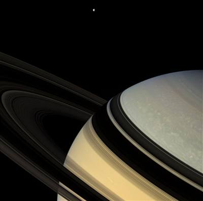 Stíny prstenc na Saturnu