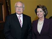 Václav Klaus a pedsedkyn Snmovny reprezentant amerického Kongresu USA Nancy Pelosiová