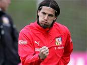 Milan Baro� na tréninku reprezentace
