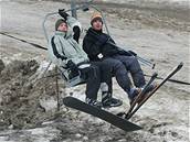 Detné v Orlických horách - desítka lya dnes lyovala ve patných snhových podmínkách