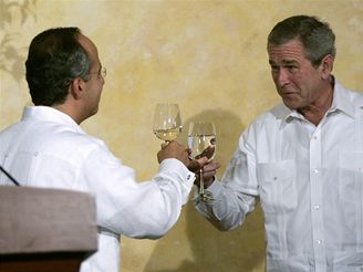 George Bush a Felipe Caldern