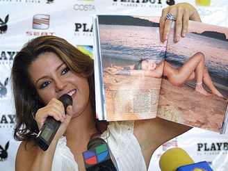 Miss Universe 1996 Alicia Machado s nejnovjm vydnm magaznu Playboy, kde pzovala nah